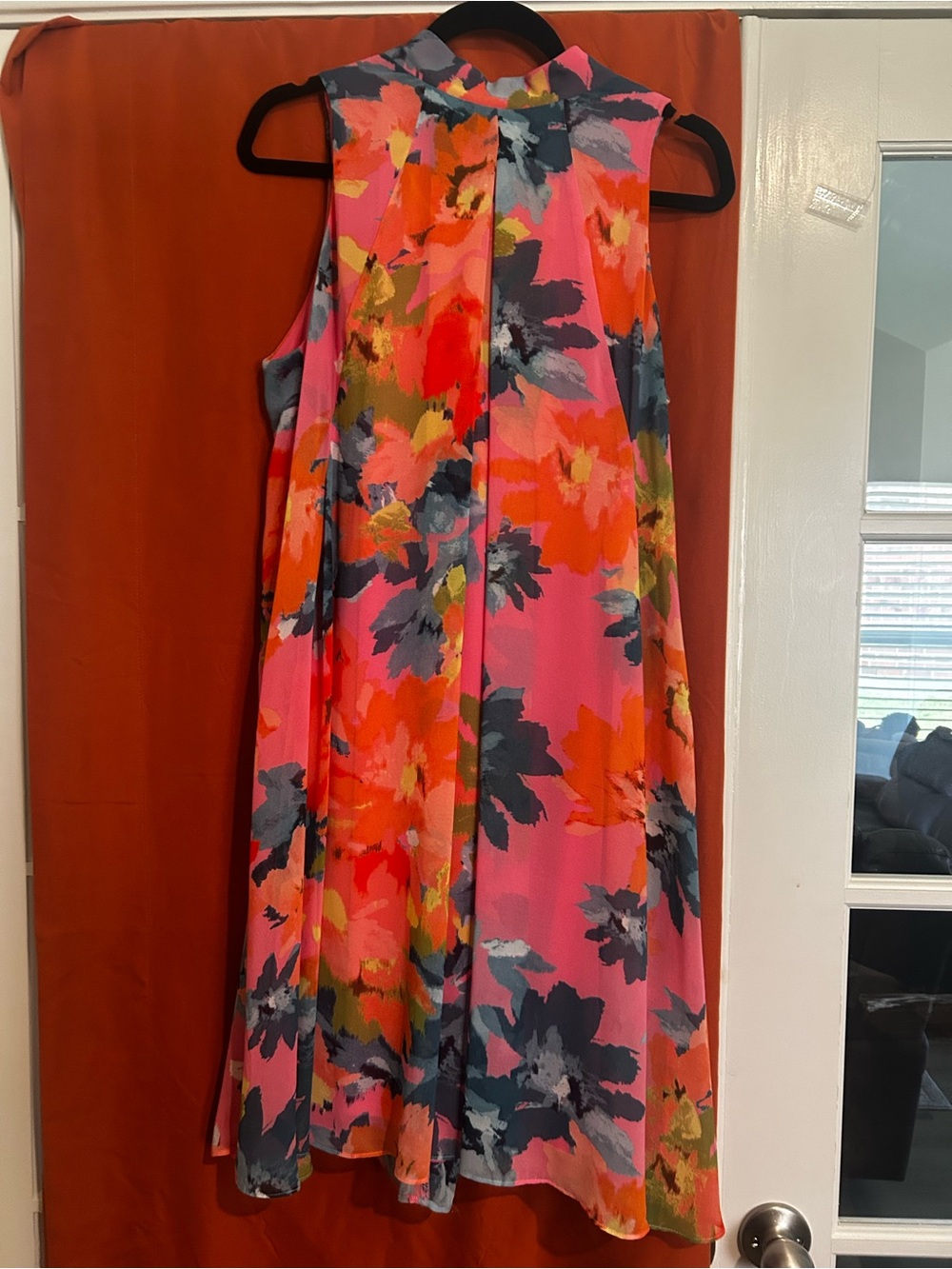 Robbie Bee Pink Floral Sleeveless Midi Dress